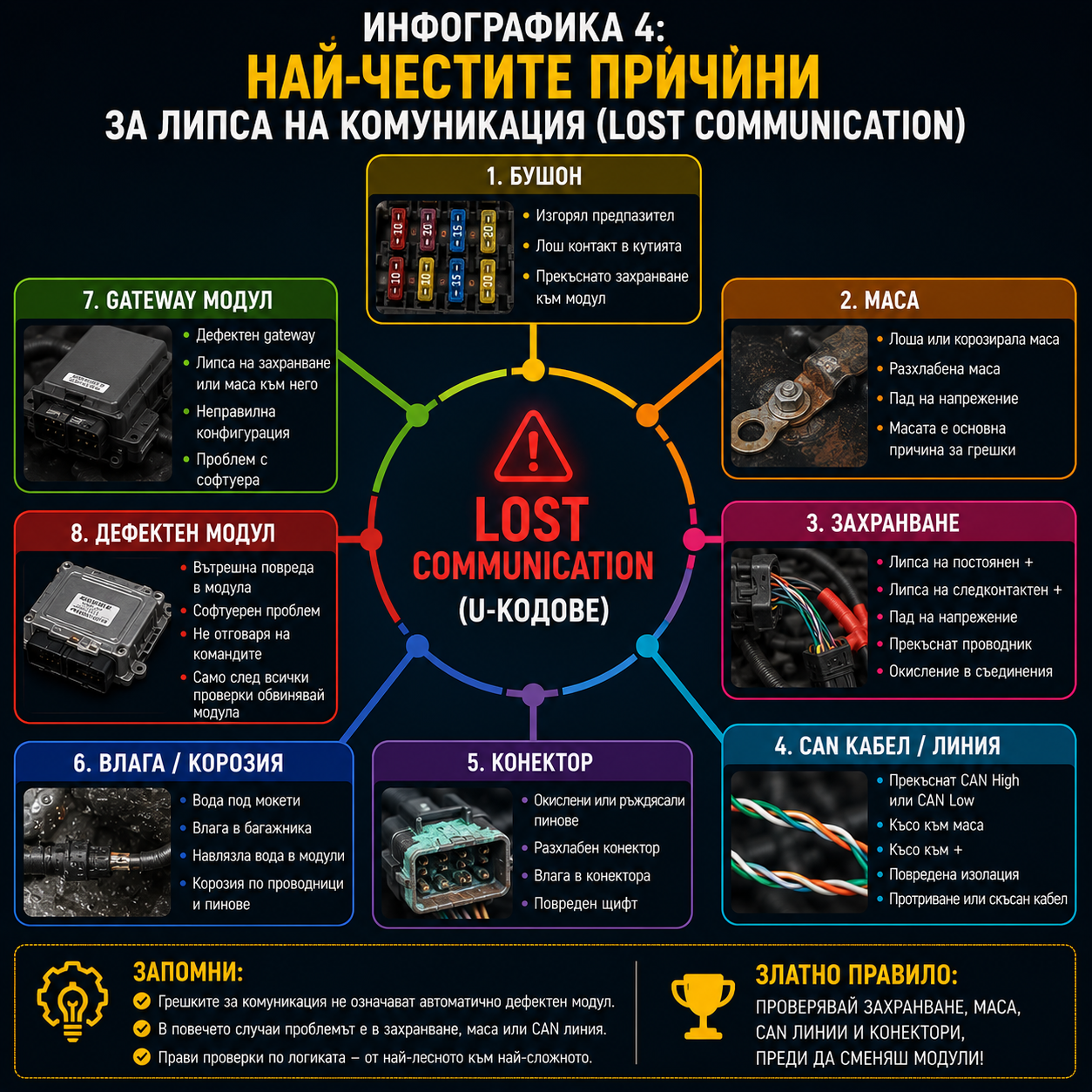 Инфографика за най-важните параметри в live data за климатична система